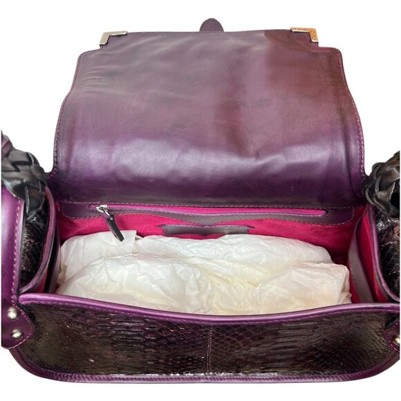 CESARE PACIOTTI GENUINE PYTHON SKIN LEATHER PURSE HANDBAG BAG VINTAGE NEW BOX - Picture 4 of 16